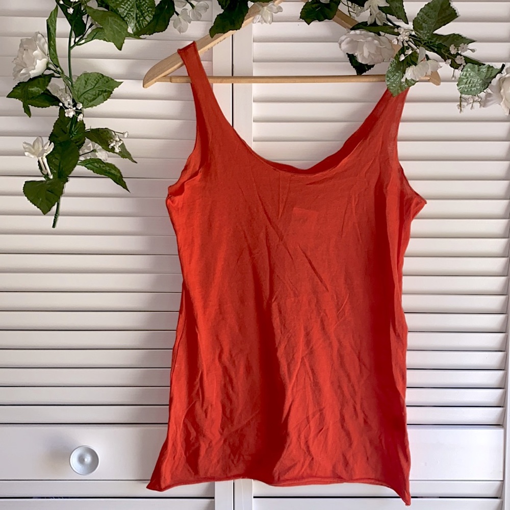 Orange Tank Top/Swimsuit Coverup